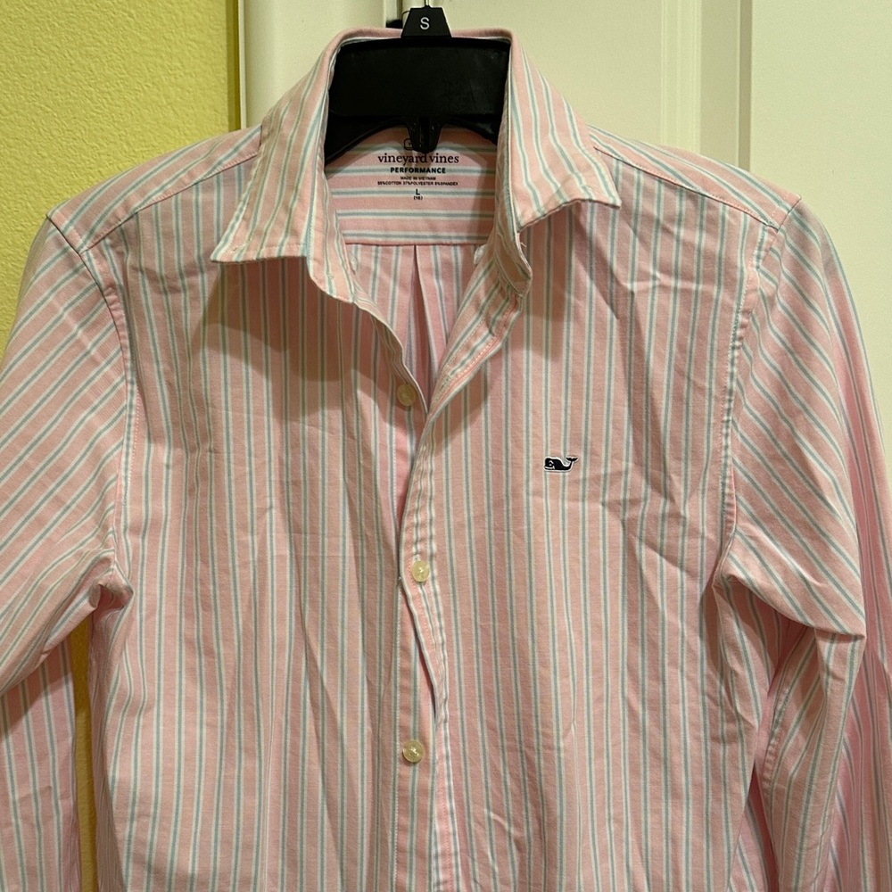 Vineyard Vines Kids Pastel Striped Button-Down Shirt